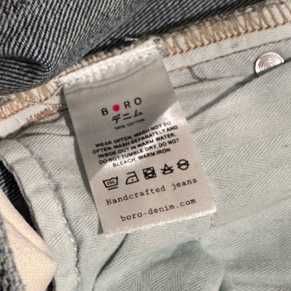 BORO Nagoya Dip Dye Fringe Hem Ombré Boho Denim Shorts | NWT- Size 25 - Picture 6 of 7